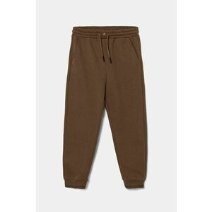 United Colors of Benetton pantaloni de trening pentru copii culoarea maro, neted, 3HLMCF05N imagine