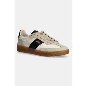 BOSS sneakers din piele Brenta culoarea bej, 50536624 imagine