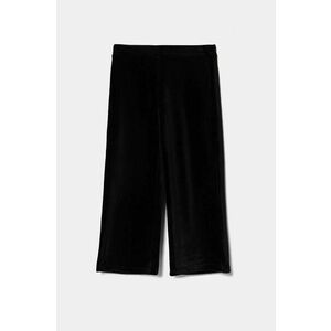 United Colors of Benetton pantaloni din catifea pentru copii culoarea negru, neted, 4DZBGF01E imagine