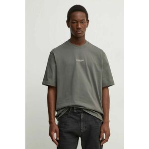 G-Star Raw tricou din bumbac barbati, culoarea gri, cu imprimeu imagine