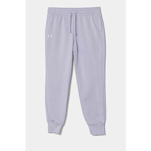 Under Armour pantaloni de trening pentru copii UA Rival Fleece culoarea violet, neted imagine