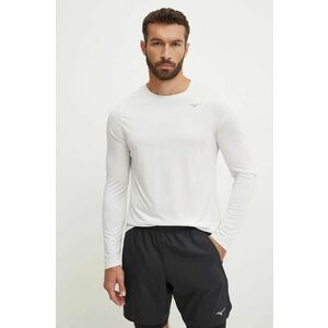 Mizuno longsleeve pentru alergare Impulse Core culoarea gri, cu imprimeu imagine