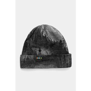 Smartwool beanie cu doua fete Thermal Merino Reversible culoarea gri, de lana, din tesatura neteda imagine