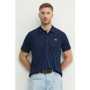 Lacoste tricou polo barbati, culoarea albastru marin, neted, DH3201 imagine