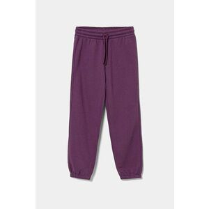 United Colors of Benetton pantaloni de trening pentru copii culoarea violet, neted, 39M2CF05I imagine