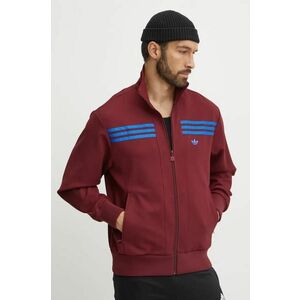 adidas Originals bluza 70s Track Top barbati, culoarea bordo, cu imprimeu, JN5963 imagine