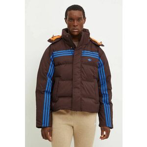 adidas Originals geaca de puf Prem Puffer Jacket barbati, culoarea maro, de iarna, JL9556 imagine