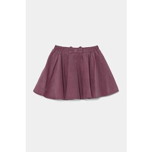 United Colors of Benetton fustă din catifea pentru copii culoarea violet, mini, evazati, 4O5GG000Y imagine