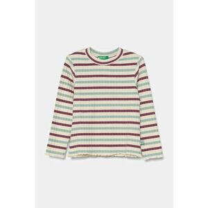 United Colors of Benetton longsleeve copii culoarea turcoaz, 3GDAG200X imagine