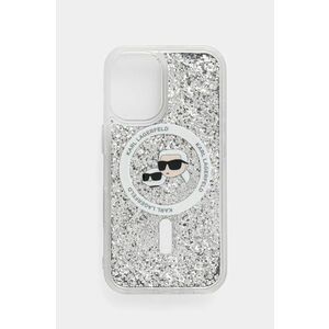 Karl Lagerfeld etui pentru telefon iPhone 16 6.1 culoarea transparent, KLHMP16SLGKCSGH imagine