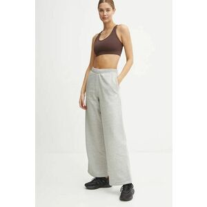 adidas Originals pantaloni de trening Femme Galore Wideleg Fleece Pants culoarea gri, melanj, JN3028 imagine