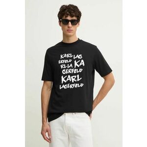 Karl Lagerfeld tricou din bumbac barbati, culoarea negru, cu imprimeu, 544225.755443 imagine