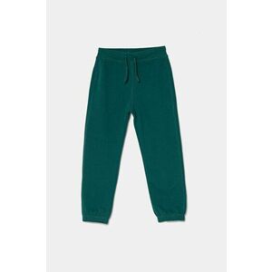 United Colors of Benetton pantaloni de trening pentru copii culoarea verde, neted, 3EB5CF05L imagine