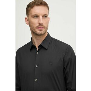 Lacoste camasa barbati, culoarea negru, cu guler clasic, slim, CH5253 imagine