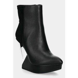 United Nude cizme de piele Edge Bootie femei, culoarea negru, toc pana, 1085622916 imagine