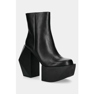 United Nude cizme de piele Stage Boot femei, culoarea negru, cu toc drept, 107530116 imagine