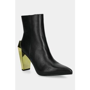 United Nude cizme de piele Gem Bootie Hi femei, culoarea negru, cu toc drept, 1087756216 imagine