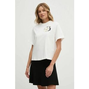 Lacoste tricou din bumbac femei, culoarea alb, TF2667 imagine