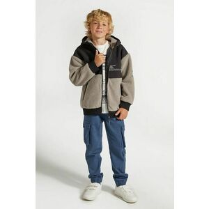 Coccodrillo pantaloni de bumbac pentru copii culoarea albastru marin, neted, WORLD OF PIXEL BOY JUNIOR imagine