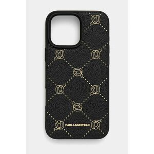 Karl Lagerfeld etui pentru telefon iPhone 16 Pro Max 6.9 culoarea negru, KLHMP16XPGKHPHK imagine