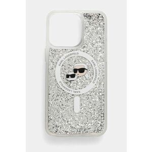 Karl Lagerfeld etui pentru telefon iPhone 15 Pro Max 6.7 culoarea transparent, KLHMP15XLGKCSGH imagine