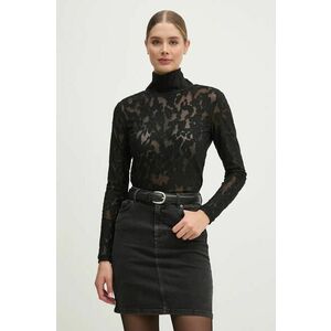 Sisley bluza femei, culoarea negru, modelator, 33LZL200T imagine