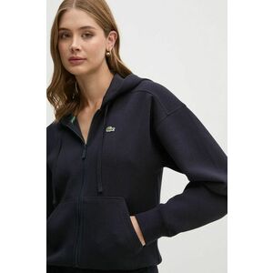 Lacoste bluza femei, culoarea albastru marin, cu glugă, cu imprimeu, SF2669 imagine