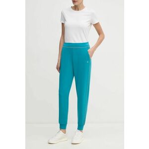 United Colors of Benetton pantaloni de trening culoarea turcoaz, neted, 3JLC3F03T imagine