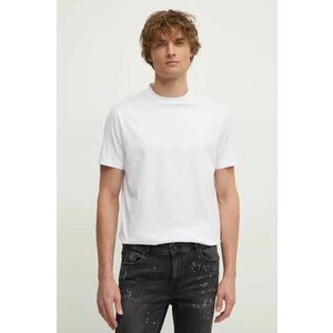 Karl Lagerfeld tricou din bumbac barbati, culoarea alb, neted, 544275.755015 imagine