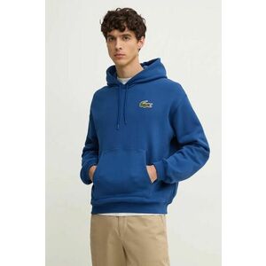 Lacoste hanorac de bumbac barbati, cu glugă, neted, SH2754 imagine