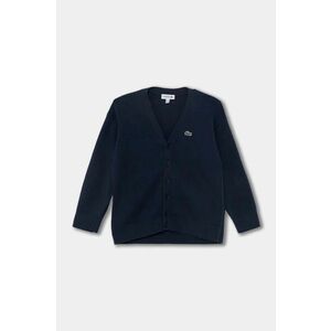 Lacoste cardigan cu amestec de lână pentru copii culoarea albastru marin, AJ4981 imagine