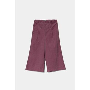 United Colors of Benetton pantaloni din catifea pentru copii culoarea violet, neted, 4O5GGF025 imagine