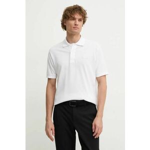 Lacoste polo de bumbac culoarea alb, neted, PH2856 imagine