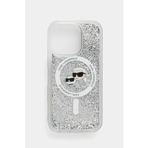 Karl Lagerfeld etui pentru telefon iPhone 16 Pro 6.3 culoarea transparent, KLHMP16LLGKCSGH imagine