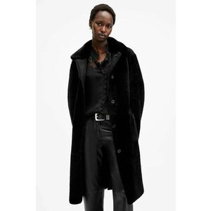 AllSaints palton cu doua fete SERRA femei, culoarea negru, de iarna, W119LB imagine