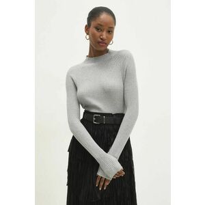 Answear Lab pulover femei, culoarea gri, light, cu turtleneck imagine