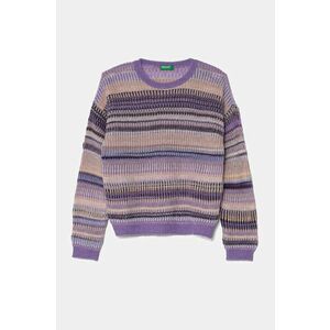 United Colors of Benetton pulover pentru copii din amestec de lana culoarea violet, 116QQ107L imagine