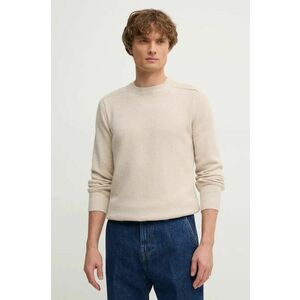 United Colors of Benetton pulover din amestec de lana barbati, culoarea bej, 116QU108T imagine