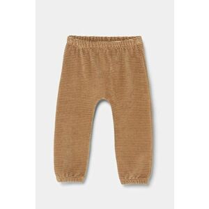 United Colors of Benetton pantaloni bebe culoarea maro, neted, 3MCDAF020 imagine