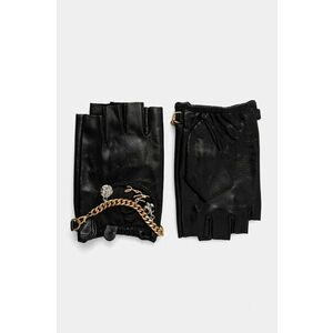 Karl Lagerfeld manusi de piele femei, culoarea negru, 246W3606 imagine