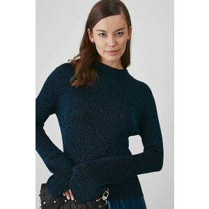 Medicine pulover femei, culoarea negru, light, cu turtleneck imagine