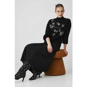 Medicine pulover femei, culoarea negru, light, cu turtleneck imagine