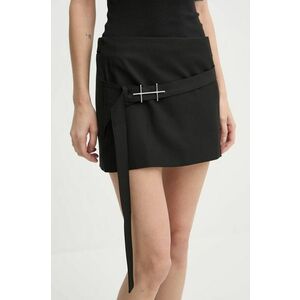 Heliot Emil fustă din amestec de lână culoarea negru, mini, creion, AW24.W.12.041.BLK01 imagine