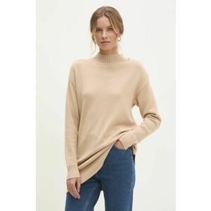 Answear Lab pulover femei, culoarea maro, light, cu turtleneck imagine