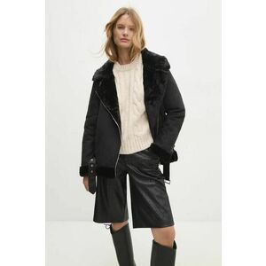 Answear Lab geaca femei, culoarea negru, de tranzitie, oversize imagine