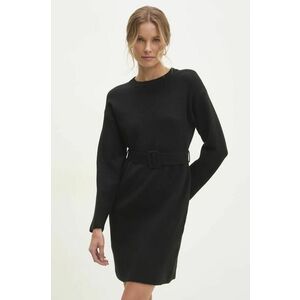 Answear Lab rochie din lana culoarea negru, mini, drept imagine