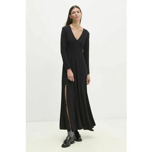 Answear Lab rochie culoarea negru, maxi, evazati imagine