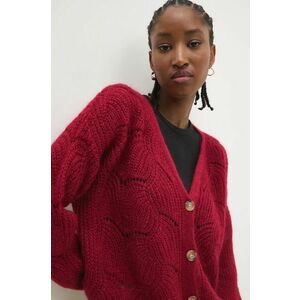 Answear Lab cardigan de lana culoarea bordo imagine