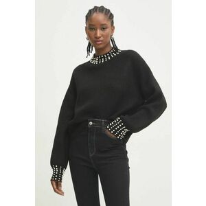 Answear Lab pulover de lana culoarea negru, cu turtleneck imagine