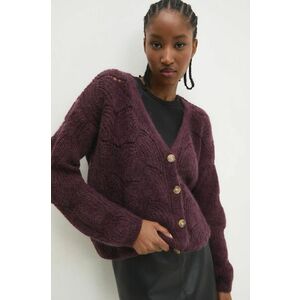 Answear Lab cardigan de lana culoarea violet imagine